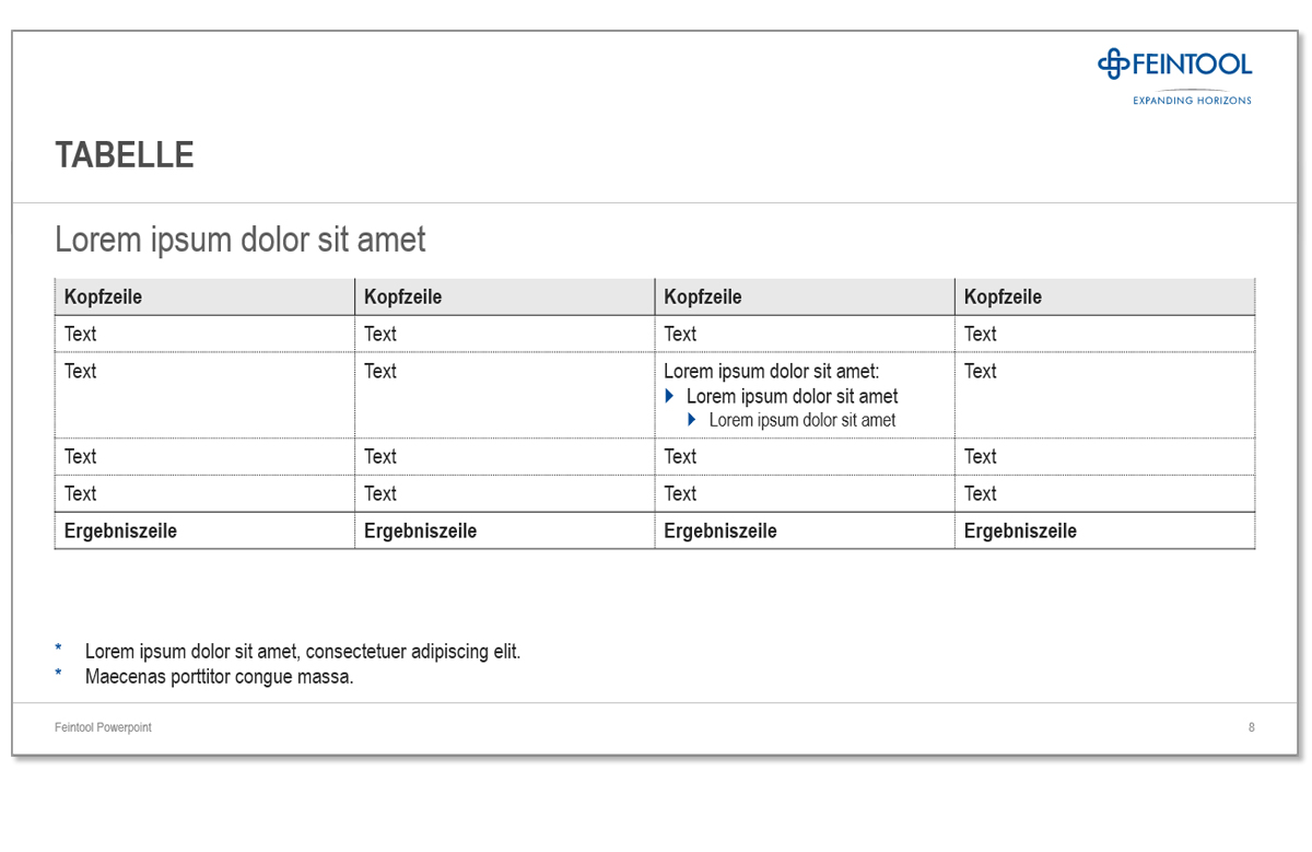 Powerpoint Tabelle