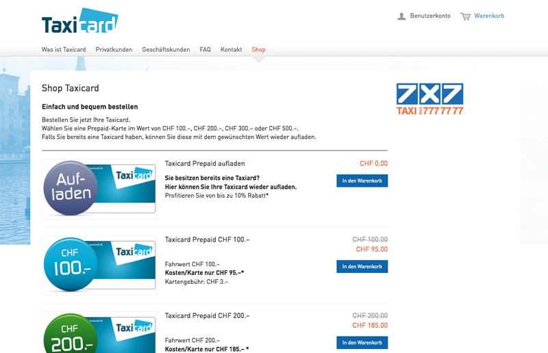 Screenshot Übersicht Webshops