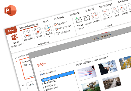 Dienstleistung für Powerpoint - Vorlagenmanagement und Automatisierung